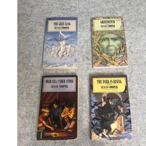 Lot of 4 Books Susan Cooper The Dark is Rising Sequence - Grey King, Greenwitch